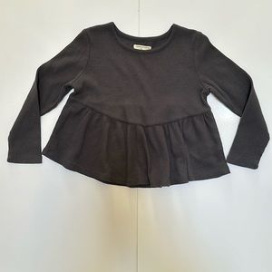 Grayson Collective Toddler Girls' Thermal Peplum Long Sleeve T-Shirt - Size 5T